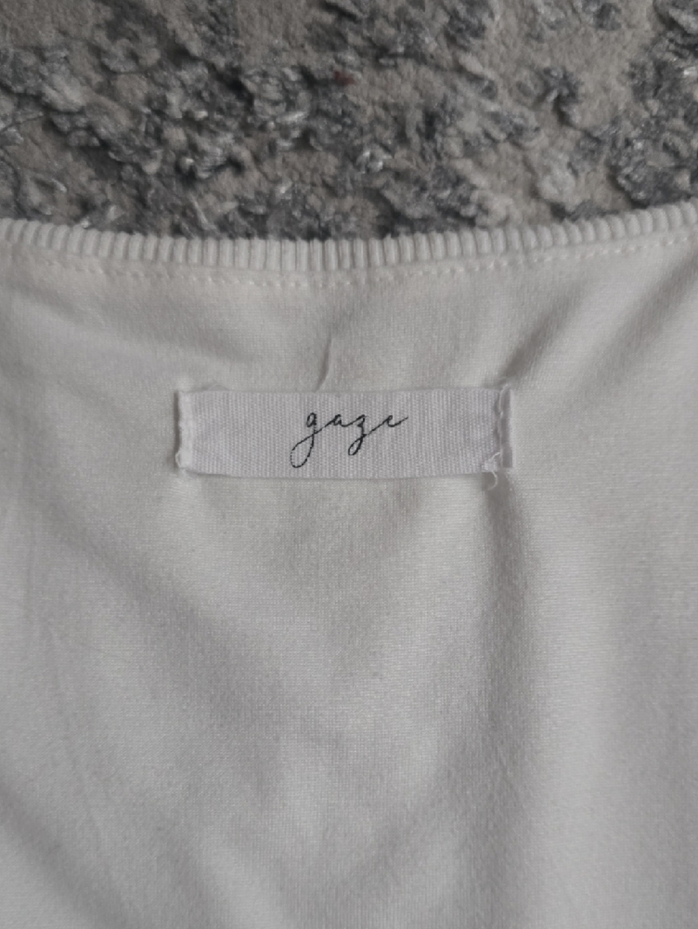 White Ribbed Square-Neck Crop Top - Picture 2 of 6